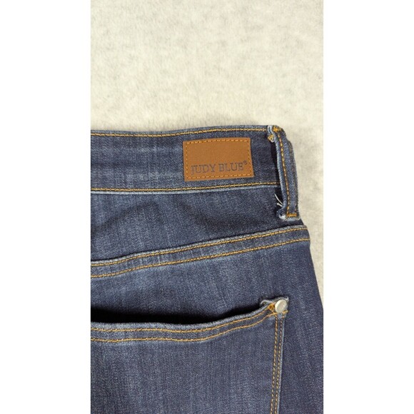 Judy Blue Women Jeans 11/30 Ankle Skinny Fit Distress Hem High Rise Stretch Dark - Picture 6 of 14